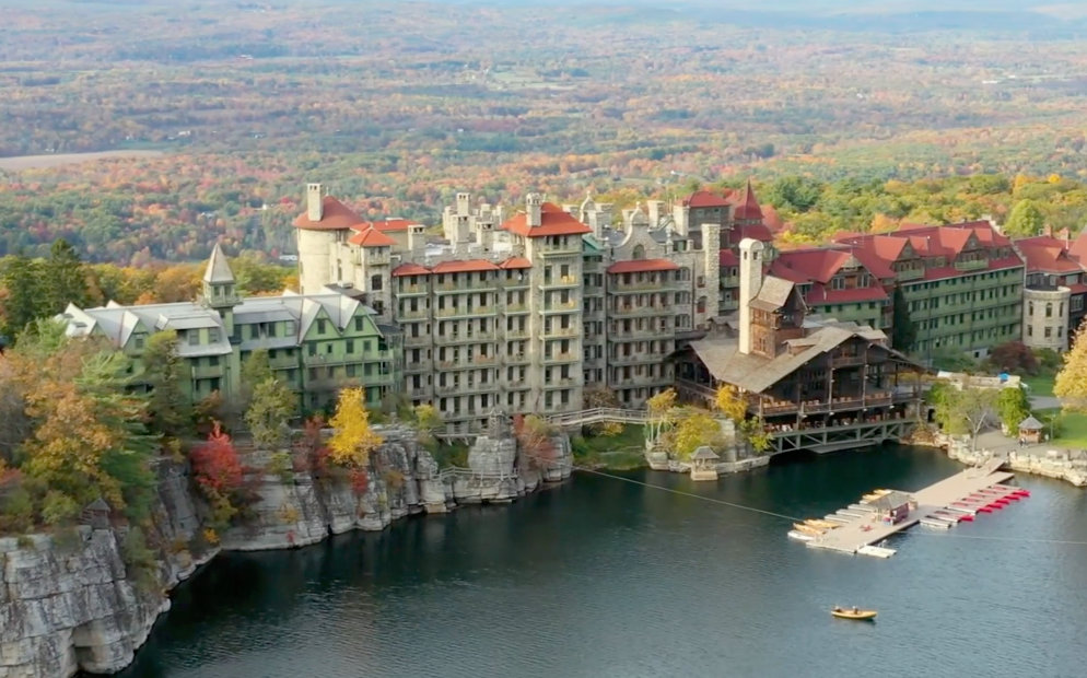 Mohonk Mountain House and lake